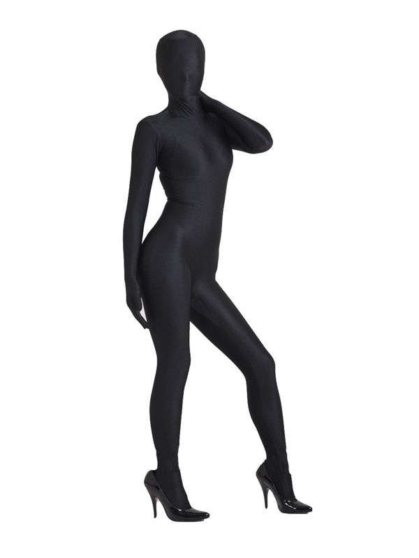 Black Unisex Lycra Zentai Suit - Click Image to Close